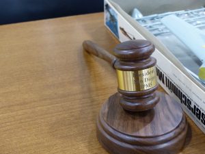 Bob Ekstrom presented this gavel to the club for use in his execution of duties as incoming President