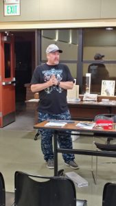 Mark Knowlton talks about his USS Yorktown model.