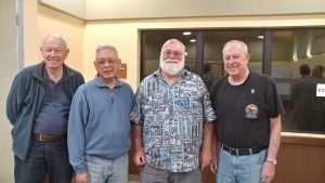 An IPMS San Diego Old-Guard Reunion! Members from the club's early days (L-R) - Tony Beres, Phil Toy, Scot Hazel and Gary Williams