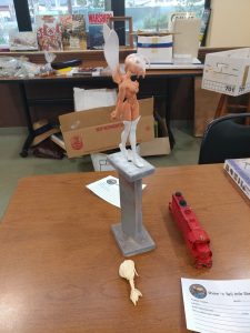 Jerry Jackson brought in this large scale fairy figure for the group build starting in June