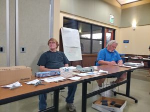 President Bob Ekstrom was unable to attend. Vice President RIchard Abraham leads the meeting in his stead. Secretary Joel Hendricks takes notes.