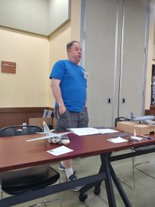 President Bob Ekstrom starts the meeting and leads the debate on the proposed club consitution and by-laws