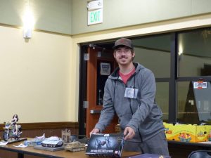 Dustin Ferris discussing his 1-72 Scale First Order Special Forces Tie FIghter.