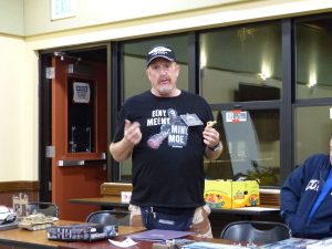 Mark Knowlton brought in a Revell 1-48 Scale Tie Fighter for the Group Build