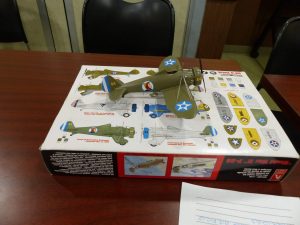 Richard Abraham brought in this 1-48 Scale Hobbycraft P-26, in 1950s Guatamalan Air Force markings.