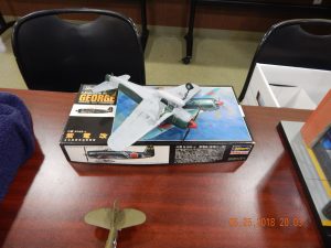 Marty Horvath brought in this 1-48 Hasegawa Kawanishi N1K2-J George. Marty Horvath brought in this 1-48 Hasegawa Kawanishi N1K2-J George.