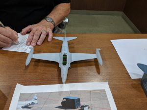Bob Ekstrom brought in this 1-48 Lockheed T-33, which was stationed at the Air Force base where he spent a summer as an ROTC