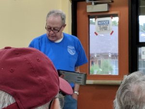 Gary Williams gives the Treasurer's Report