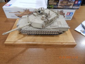 Rich Durham kicked off the M1 Abrams group build by bringing in this Tamiya 1-35 M1A2 Tusk