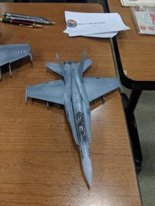 Ethan Idenmill also brought in this Kitech 1-72 FA-18 Hornet for the Top Gun II Project