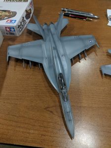 Ethan Idenmill brought in this Revell 1-48 FA-18 Hornet for the Top Gun II Project