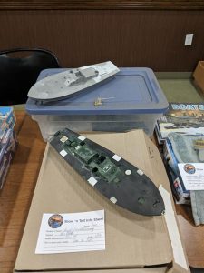 Kenny Petska brought in these two 1-72 Elco PT Boats, one from Revell and one from Revell Germany