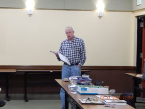 Club Treasurer Gary Williams gives his report
