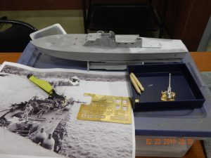 Kenny Petska brought in this Revell Germany 1-72 scale PT Boat. He says it is detailed but hard to build.