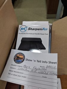 Mark Knowlton also brought in this SharpenAir airbrush needle repair kit which can save a damaged airbrush needle