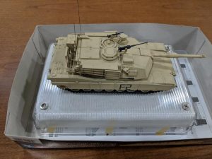 Rich Durham brought in his Tamiya 1-48 M1A2 that he made for the group build