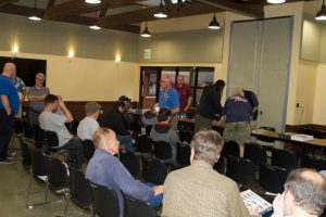 Club members before the meeting