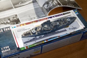 Mark Knowlton brought in this Trumpeter 1-700 USS Texas