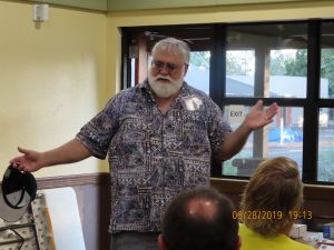 Club Contest Coordinator Scott Hazel discusses Model Expo with the club