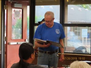 Gary Williams gives the Treasurer's Report