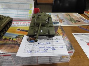 Kenny Petska also brought in this 1-48 Tamiya M26 Pershing Tank