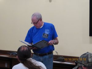 Club Treasurer Gary Williams gives his report