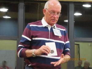 MIke Potter talks about his models, including the medallion for the Gotland