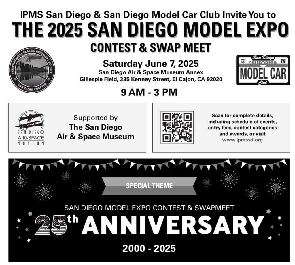 2025 San Diego Model Expo Flyer and Forms IPMS San Diego